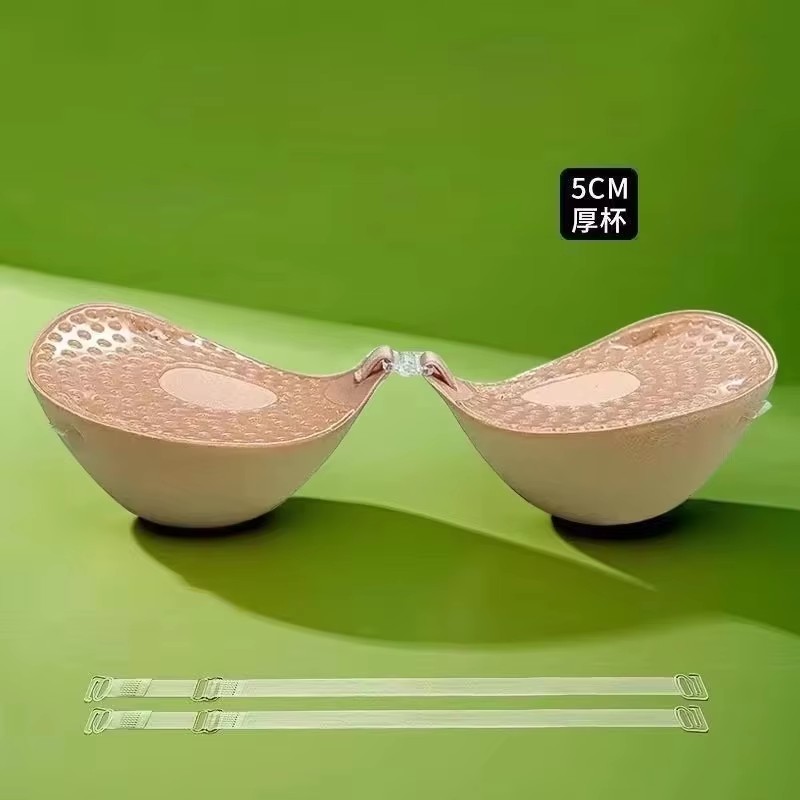 Plunge Bra Push Up - 5cm Thick Breathable Adhesive Bra Silicone