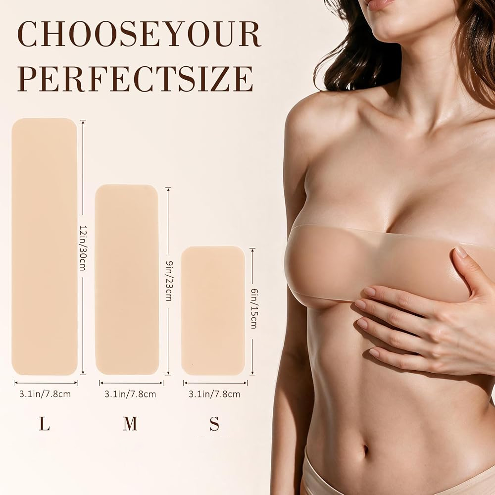 6Pcs Reusable Precut Silicone  - Strapless Bra Adhesive review and price