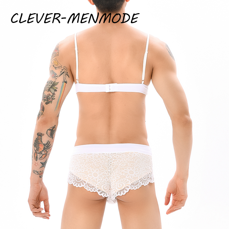 Men Sexy Crossdressing Erotic  - Sheer Mesh Bra review and price